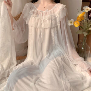Womens Sleepwear Sweet New Spring Autumn Style Sress