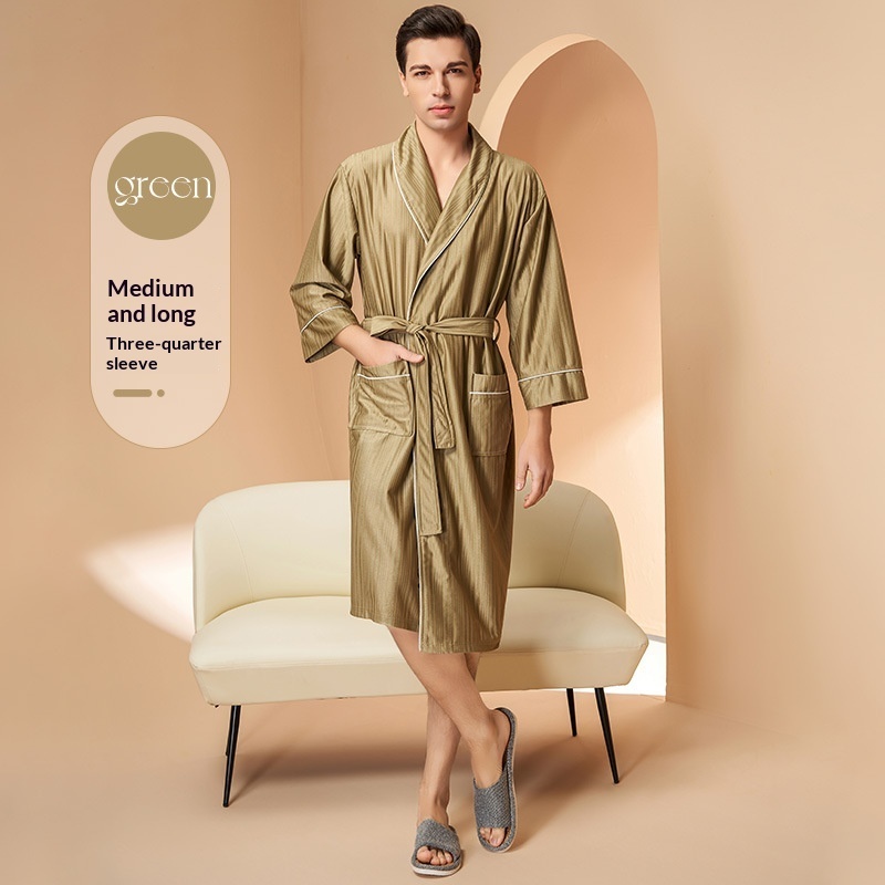 Absorbent Night Robe Mens Thin-Style Couples Bathrobe - Image 9