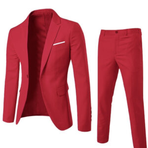 Professional Formalwear Groom And Best Man Solid-color Two-piece Set For Men