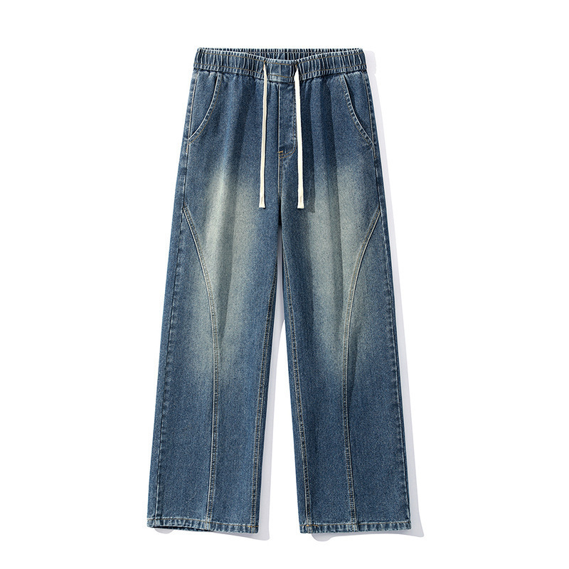 American-style Vintage Distressed Scimitar Jeans - Image 7