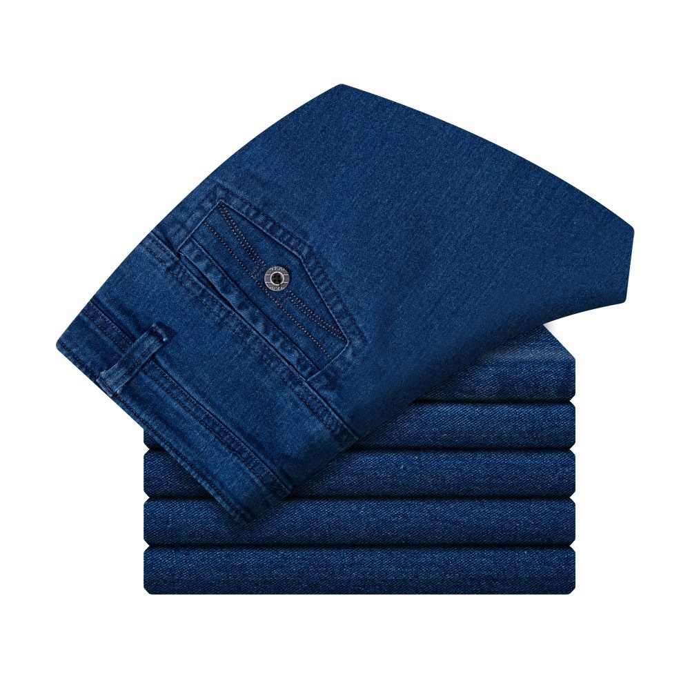 Mens Straight-leg Loose-fit Stretch Jeans - Image 3