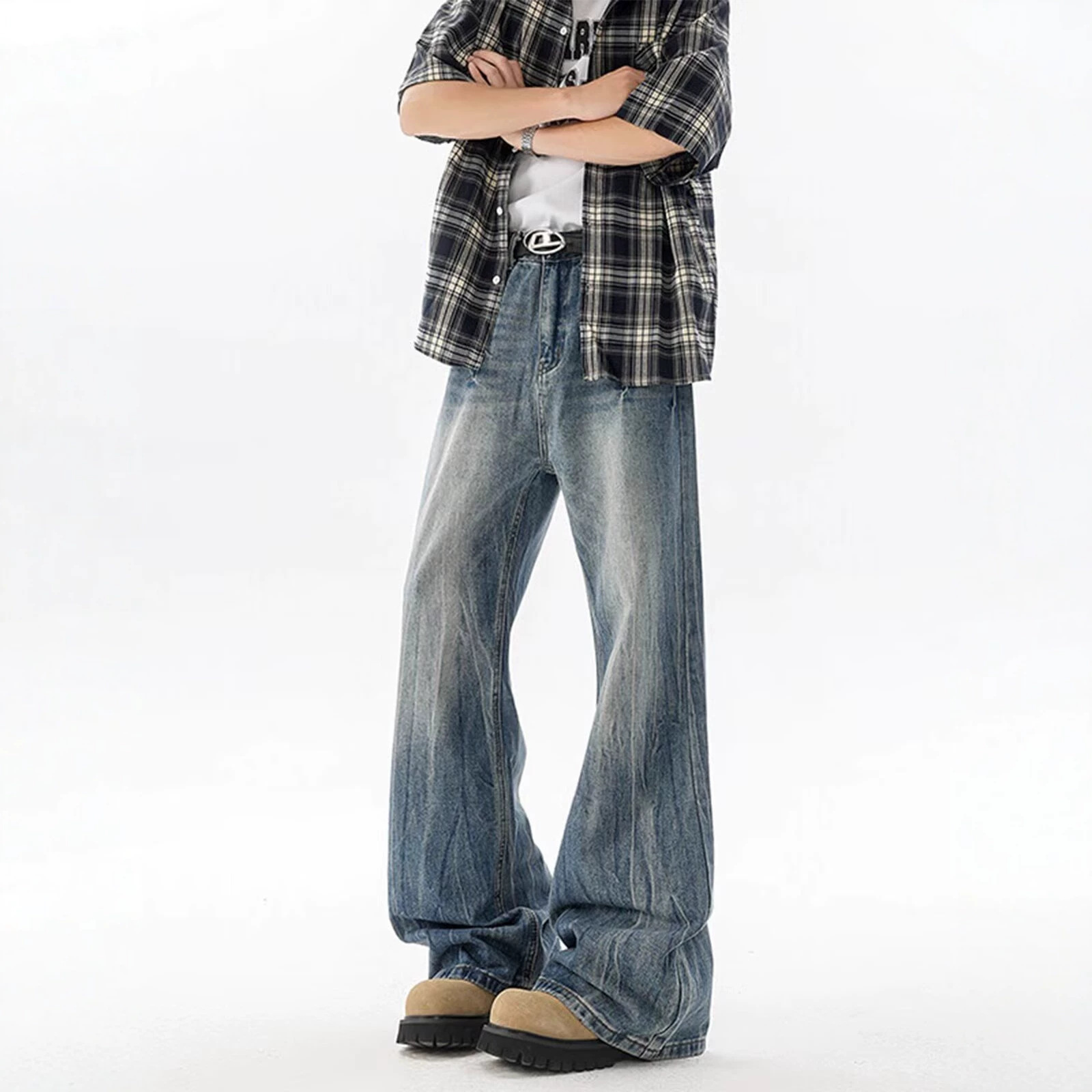 Electric Crack Mens Straight-Leg Casual Pants - Image 2