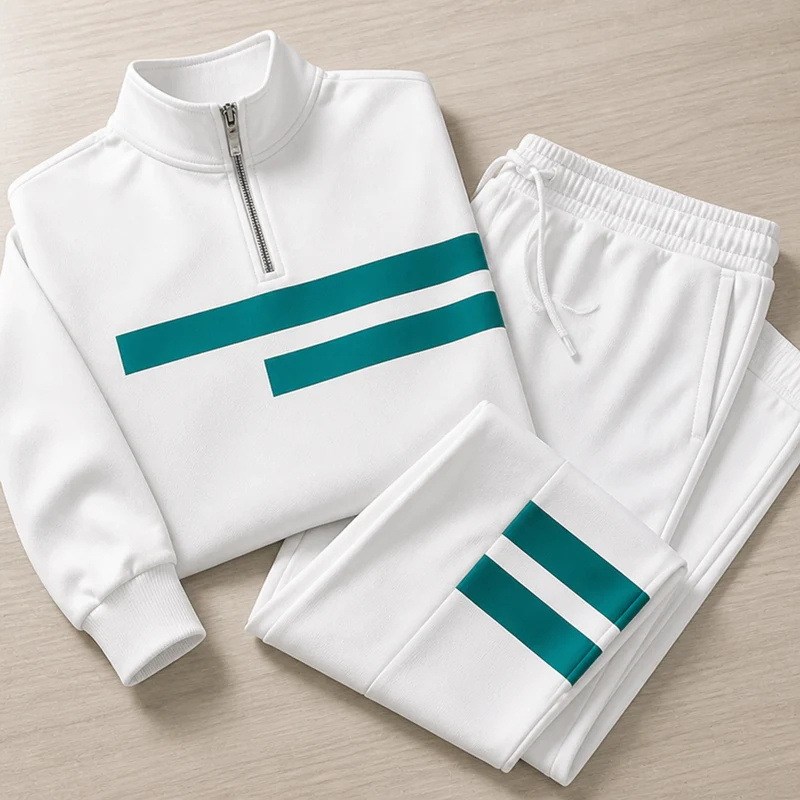 Mens Casual Stylish Long-sleeve Sportswear Set - Image 5