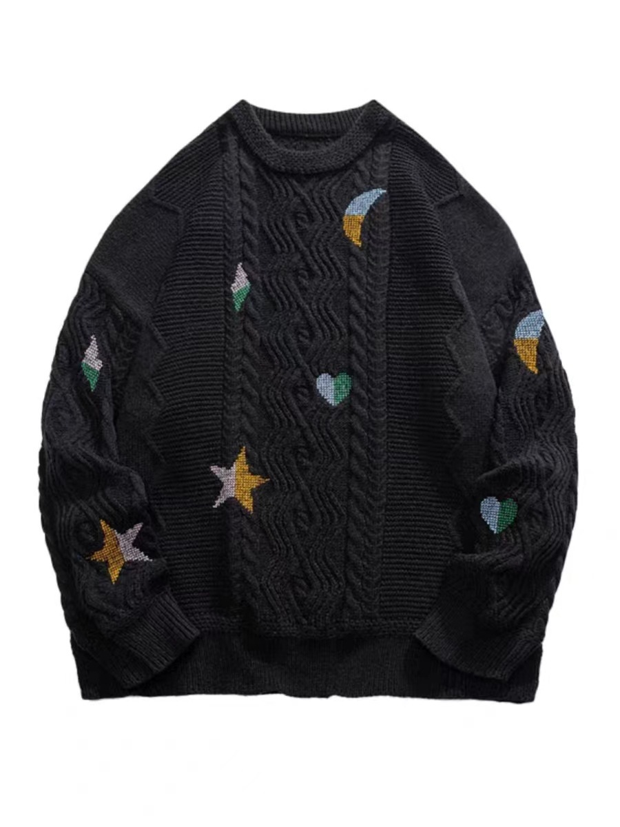 Twist Embroidered Sweater For Men - Image 5