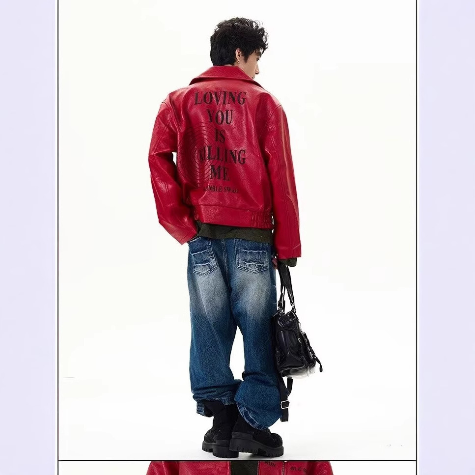 Mens Loose-fitting Edgy-chic Straight-leg Jeans - Image 3