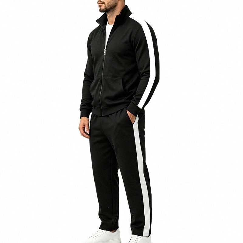 Men's Long-sleeved Sports Jacket Trousers Suit - Image 9