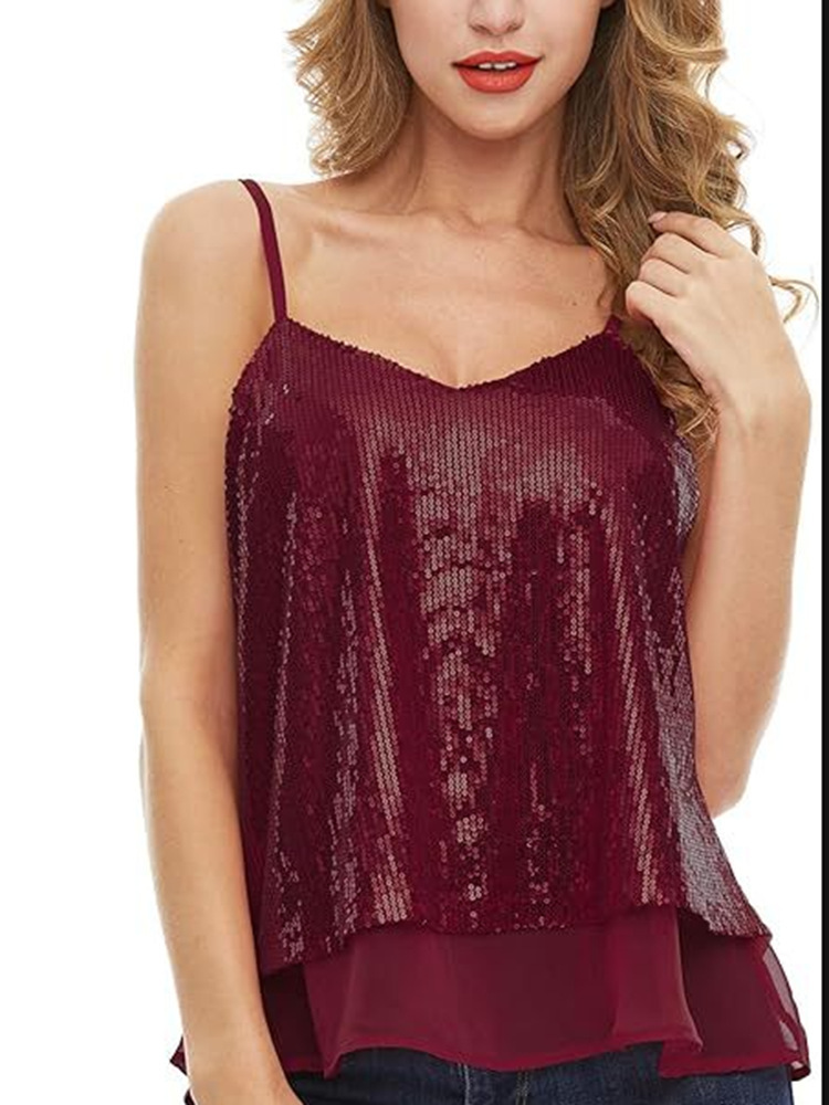 Sequin top with straps - Image 2