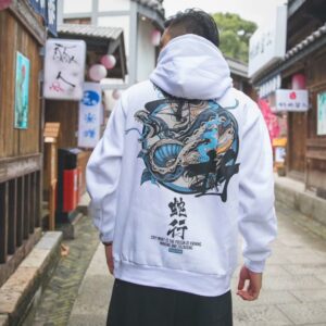 New Hoodies Men Chinese Letter Hooded High Street Pullover Sweatshirt Men Fashion Hip Hop Autumn Winter Casual Streetwear and Printed loose men's short sleeve