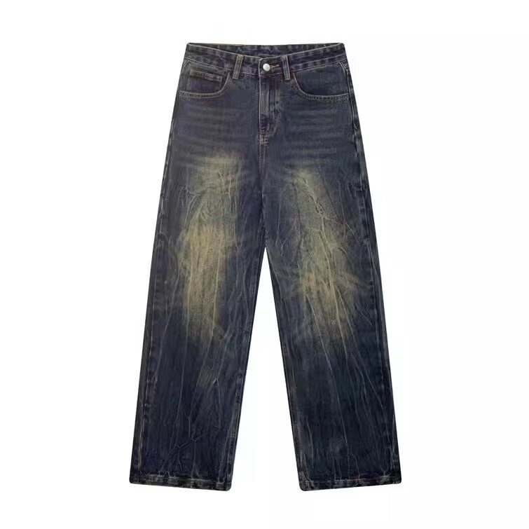 Retro Mens Straight-leg Pants Loose-fit Jeans - Image 7
