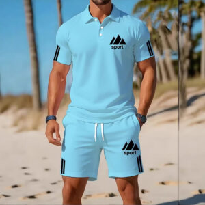 Mens Summer Golf Polo Casual Set