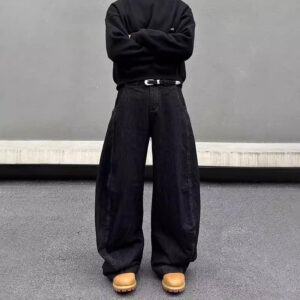 Mens American-style Vintage Wide-leg Bootcut Jeans