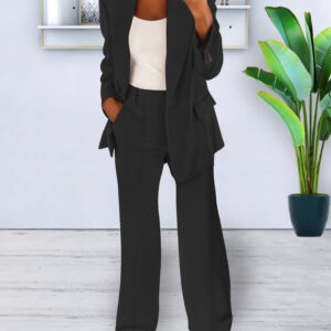 Women's Casual Blazer Suit  Two Piece Business Office Wear Set Fit Jacket And Pants