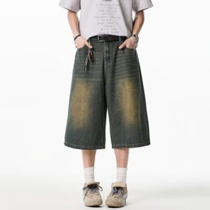 Stylish And Versatile American-style Straight-leg Capri Pants