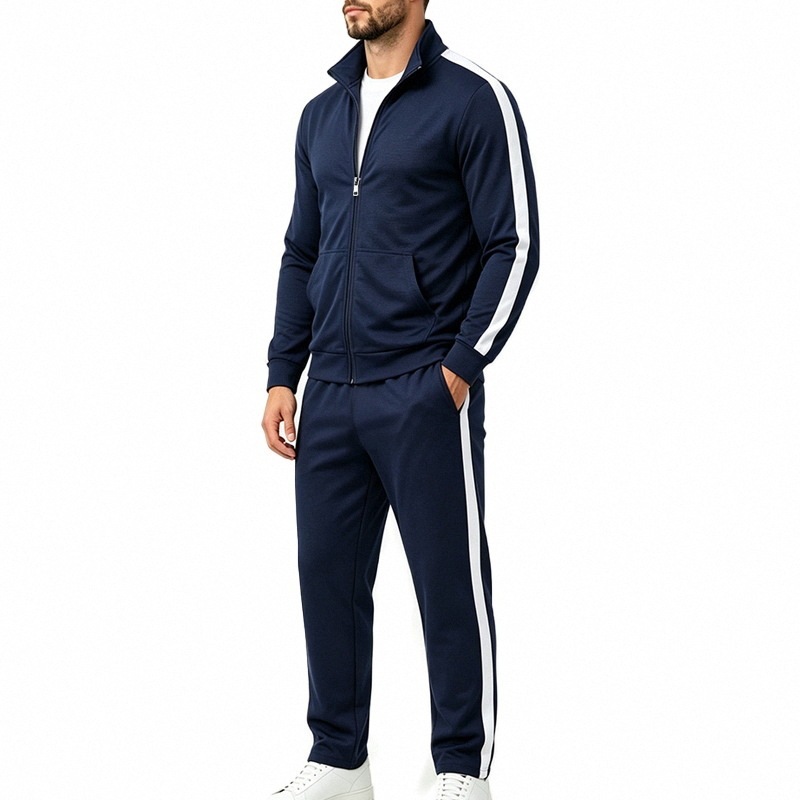Men's Long-sleeved Sports Jacket Trousers Suit - Image 7