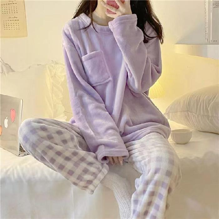 Autumn And Winter New Flannel Thickened Cute Loungewear - Image 5