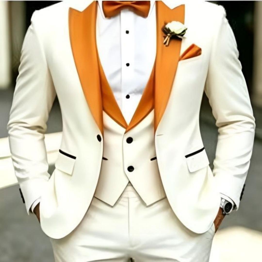 Mens Business Formal Casual Three-Piece Suit - Image 2