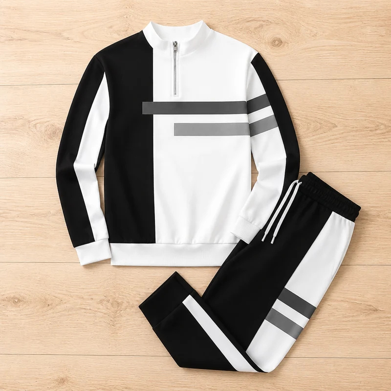 Mens Casual Stylish Long-sleeve Sportswear Set - Image 7