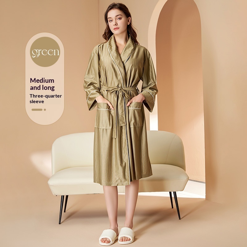 Absorbent Night Robe Mens Thin-Style Couples Bathrobe - Image 8