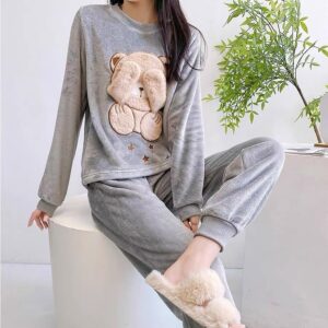 Winter Pajamas Flannel Thickened Warm Two-piece Suit