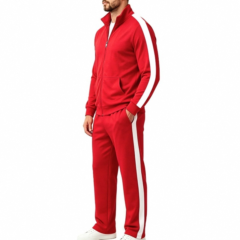 Men's Long-sleeved Sports Jacket Trousers Suit - Image 8