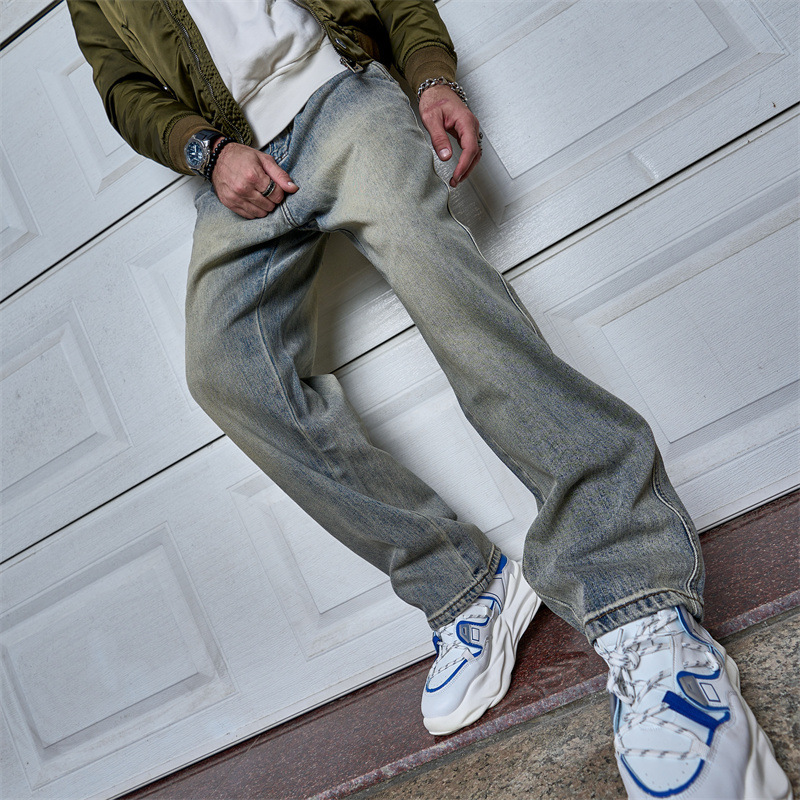 Loose-fitting Versatile Casual Blue Straight-leg Jeans - Image 5