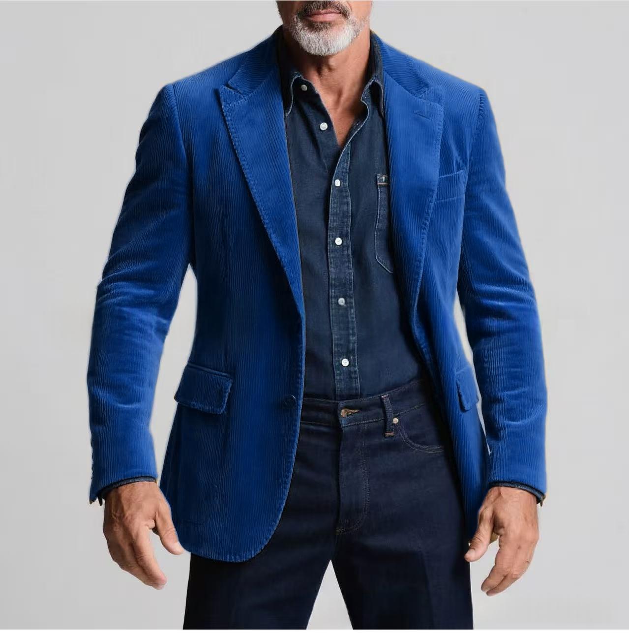 Men's Stylish Single-breasted Suit Jacket With A Lapel Collar For Spring And Autumn - Image 5