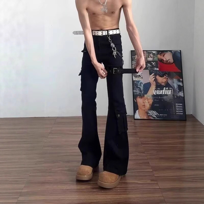 Strap-flared Denim Jeans For Men - Image 3
