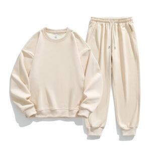Mens Autumn Sports Suit Crew-Neck Sweatshirt Ankle-Tight Pants