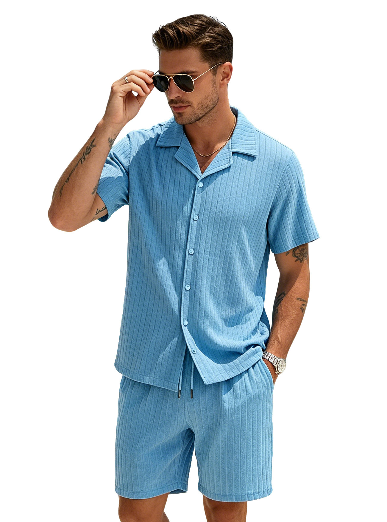 Top And Shorts Set Casual Loungewear - Image 9