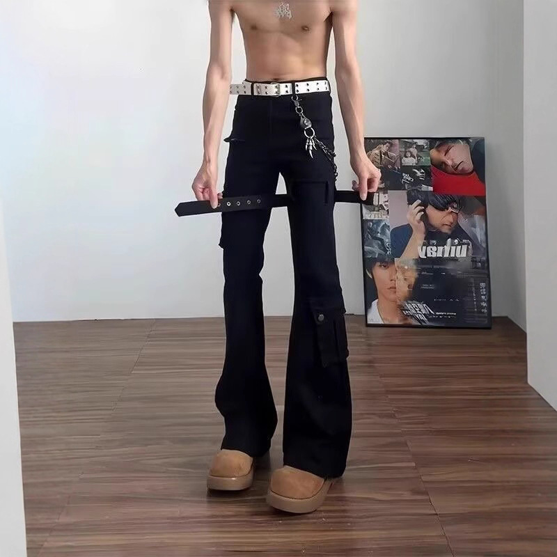 Strap-flared Denim Jeans For Men - Image 4