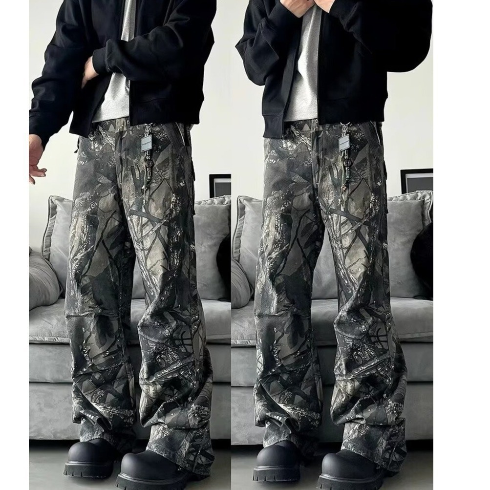 Branch Camouflage 3D-printed Denim-look Pants - Image 5