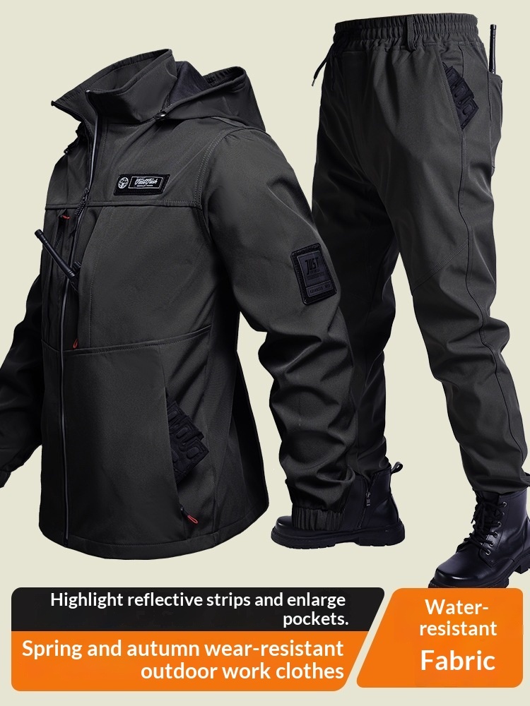 Mens Waterproof Outdoor Sports Set With Hardshell Jacket - Image 3