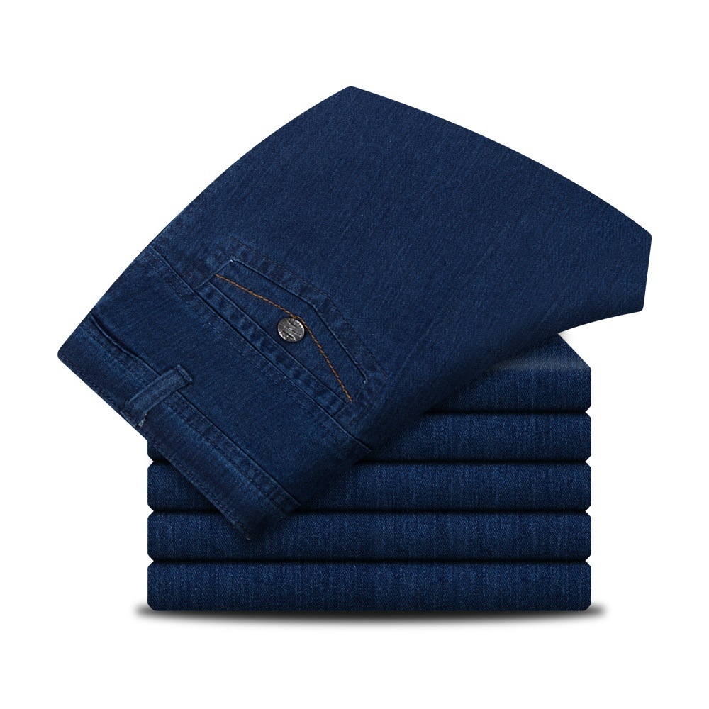 Mens Straight-leg Loose-fit Stretch Jeans - Image 2