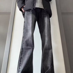 Mens Casual Straight-leg Cropped Trousers