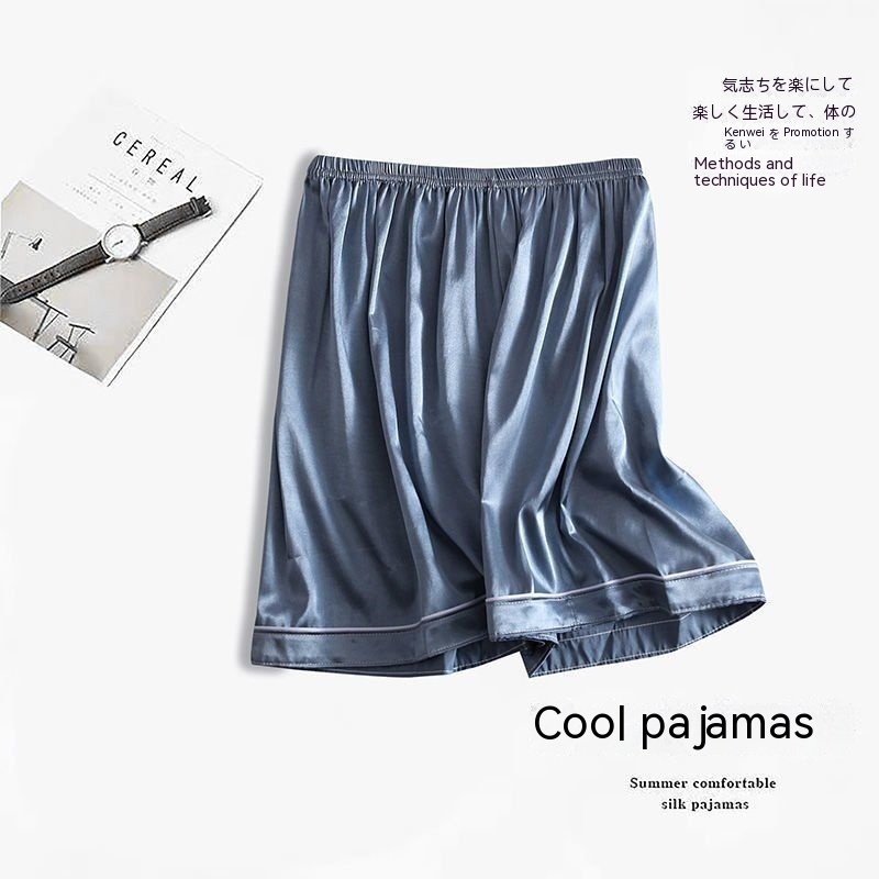 Men's Ice Silk Thin Large Size Pajamas Shorts - Image 4