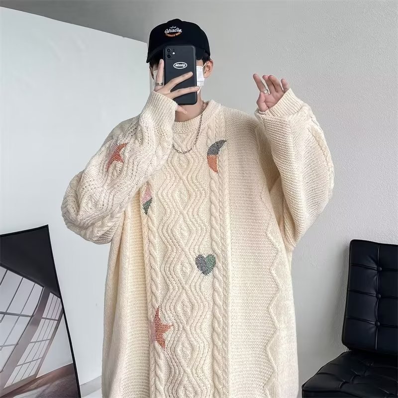 Twist Embroidered Sweater For Men - Image 4