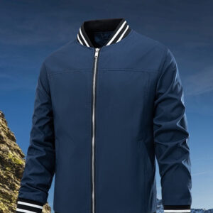 Mens Lightweight Windbreaker Bomber Jacket