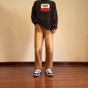 Mens American-style High-street Vintage Tie-dye Jeans