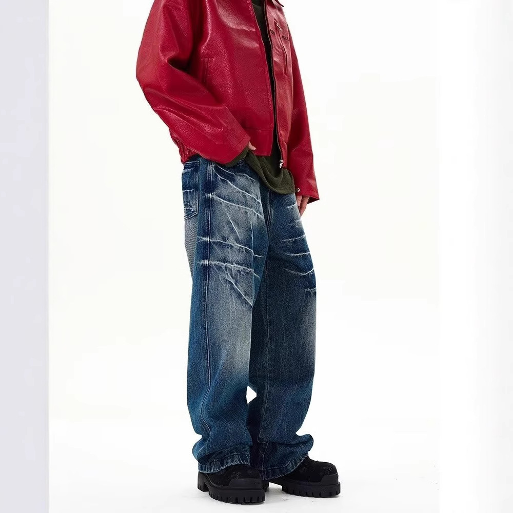 Mens Loose-fitting Edgy-chic Straight-leg Jeans - Image 2