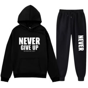 Letter-print Hoodie And Sweatpants Set Mens Sportswear Suit