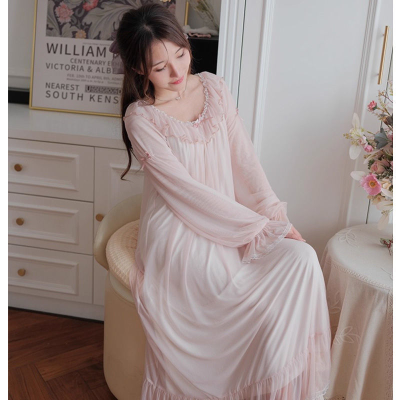 Womens Sleepwear Sweet New Spring Autumn Style Sress - Image 2