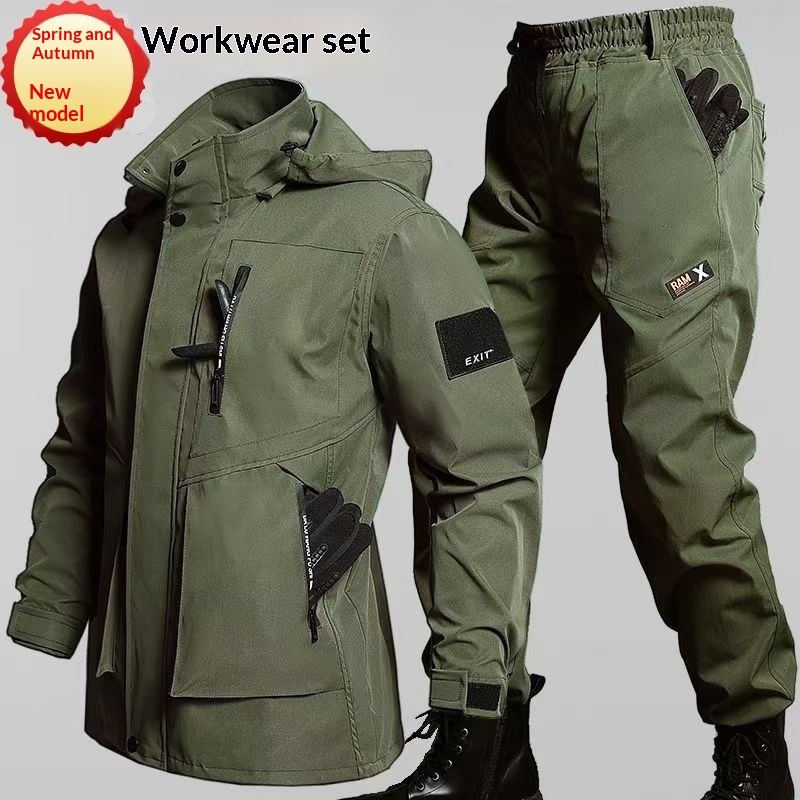 Mens Waterproof Outdoor Sports Set With Hardshell Jacket - Image 9