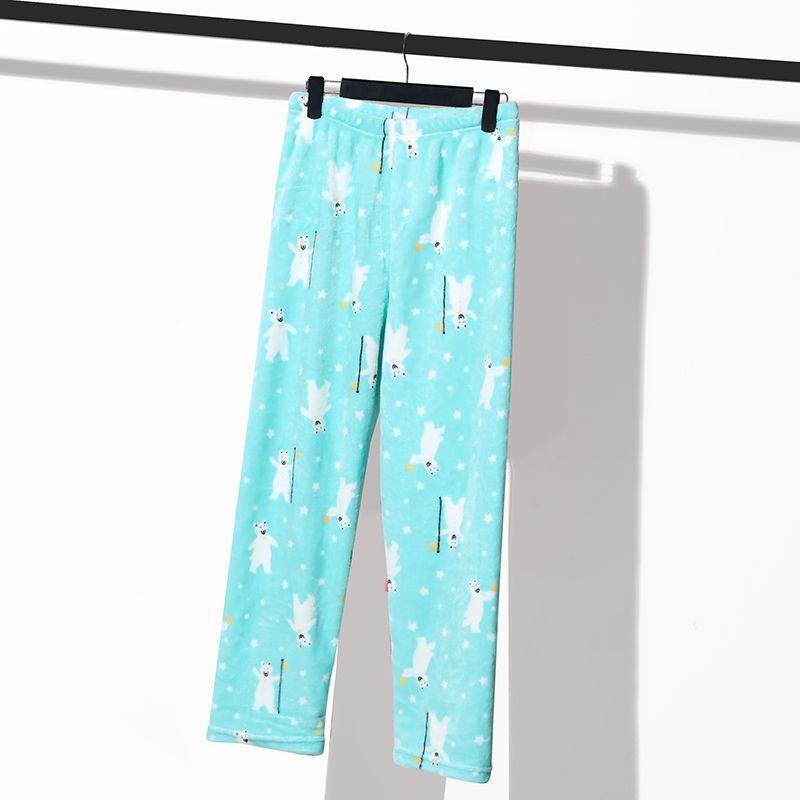 Thickened Autumn And Winter Flannel Warm Home Pants - Image 2