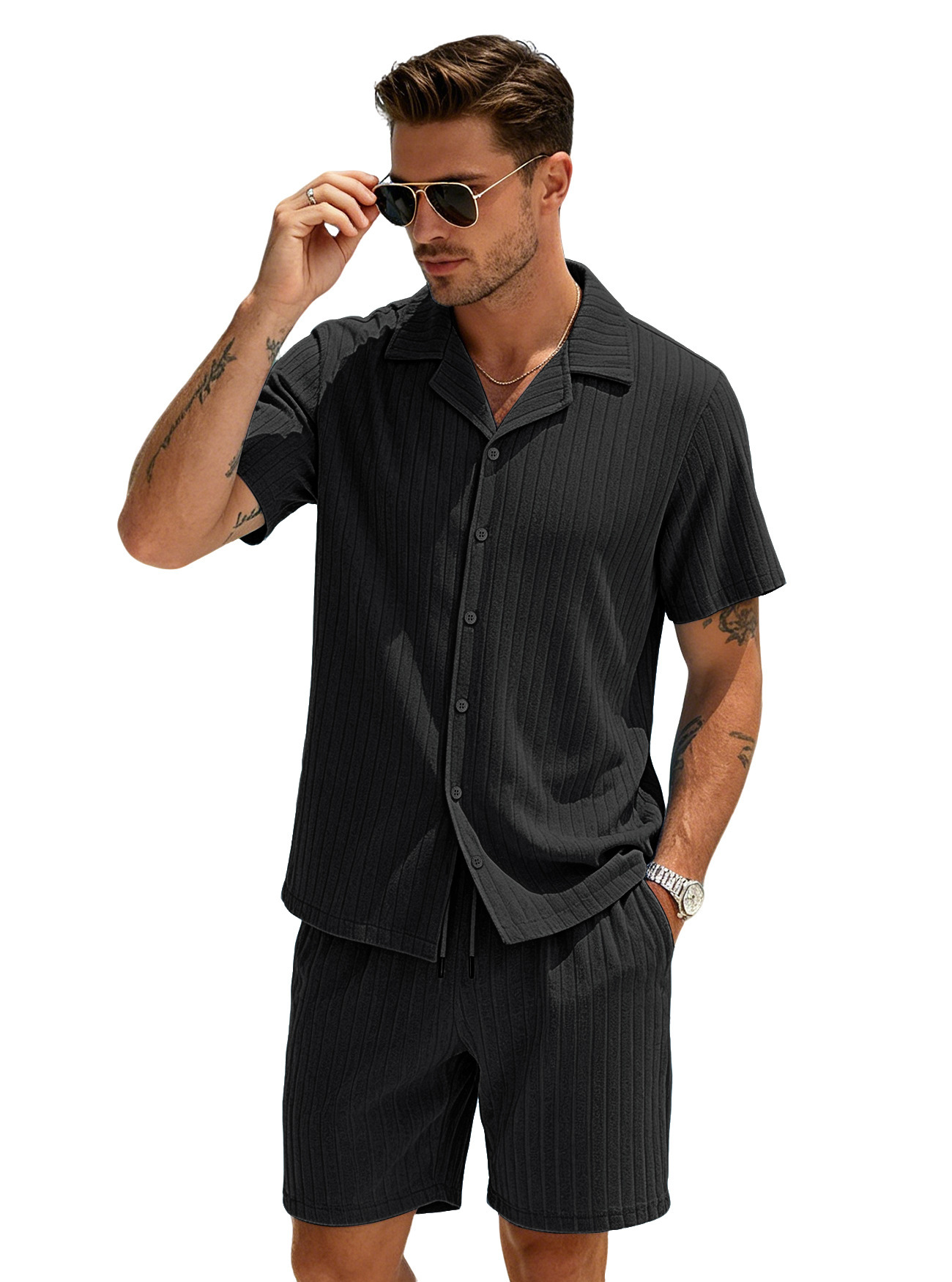 Top And Shorts Set Casual Loungewear - Image 6