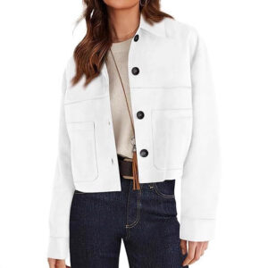 Women's Faux Suede Short Jacket Lightweight Casual Winter Autumn Outerwear Clothing