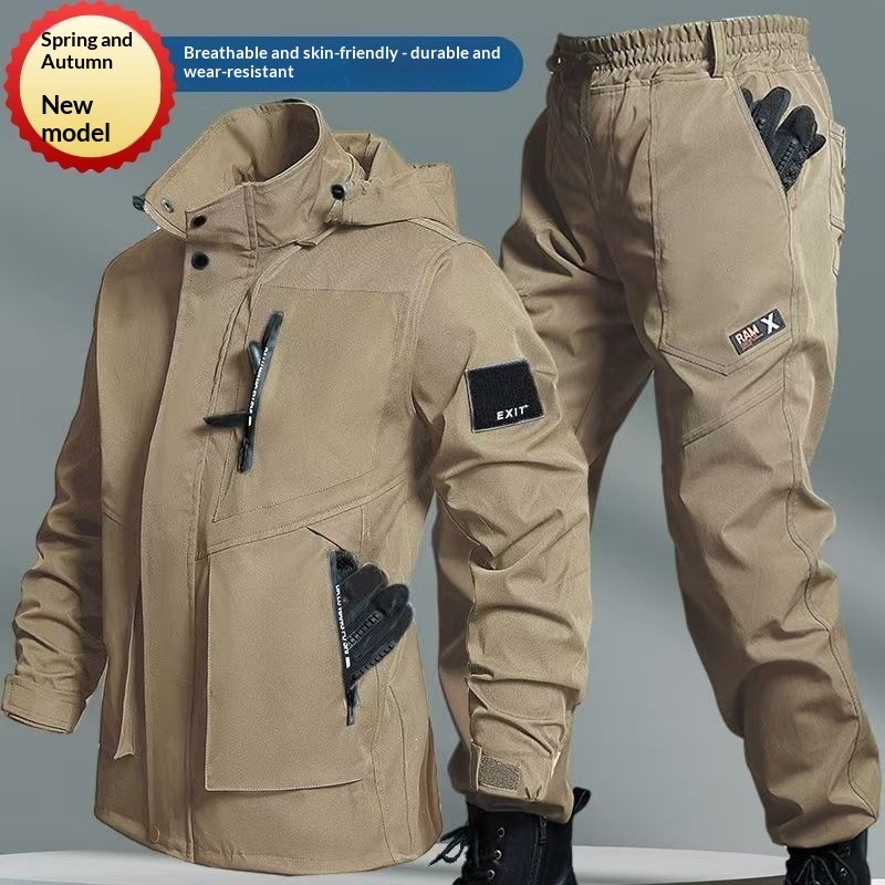 Mens Waterproof Outdoor Sports Set With Hardshell Jacket - Image 10