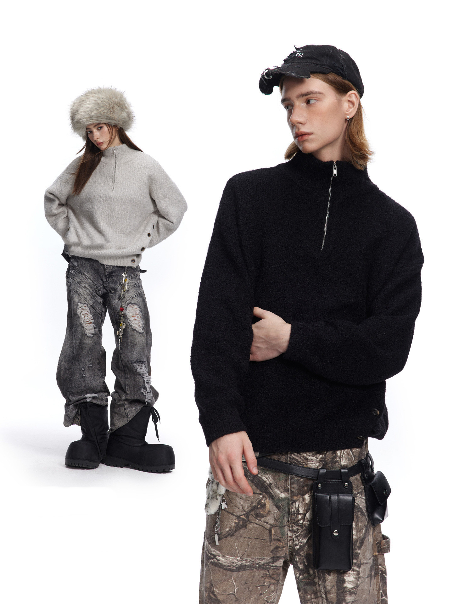 Leisure Commute Zipper Sweater Sweater For Men - Image 4