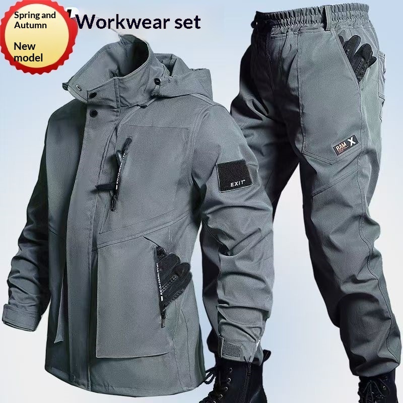 Mens Waterproof Outdoor Sports Set With Hardshell Jacket - Image 8
