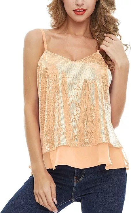 Sequin top with straps - Image 4