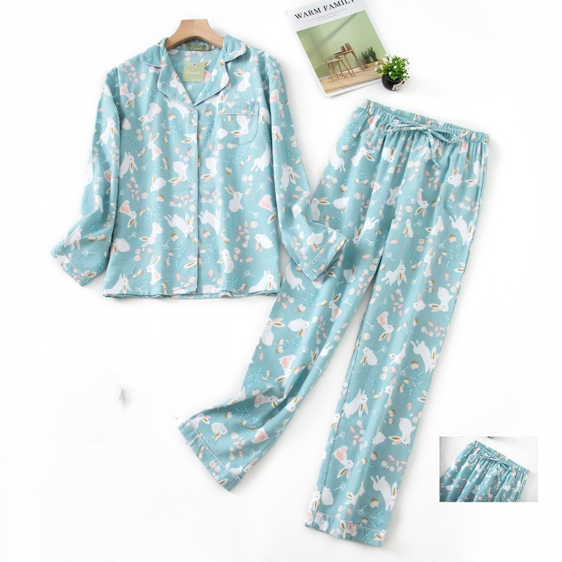 Long Sleeved Trousers Flannel Cotton Home Clothes Large Size Autumn And Winter Pajamas - Image 5